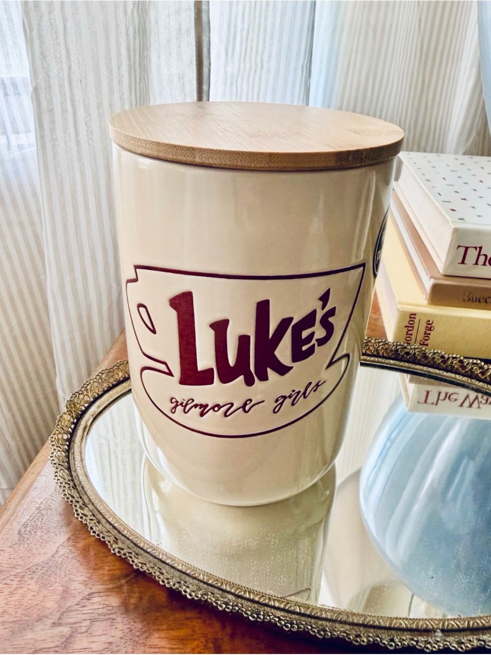 Gilmore Girls Luke’s Ceramic Storage Canister with Bamboo Lid